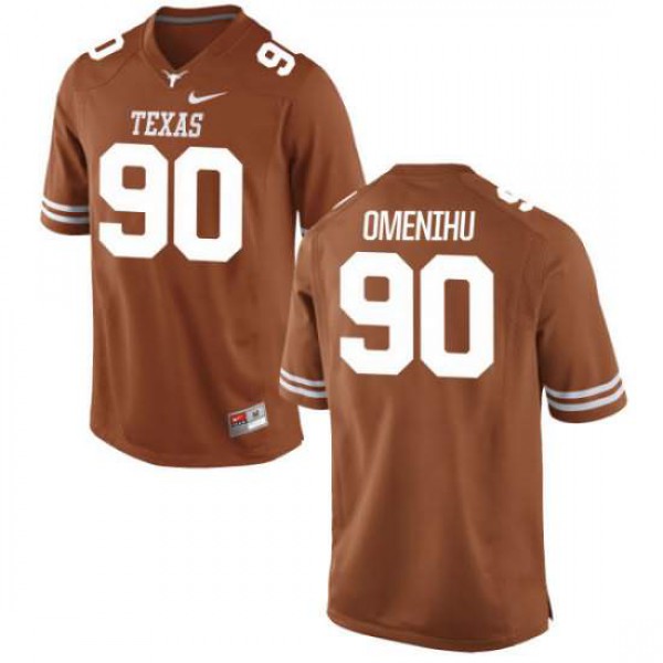 Youth University of Texas #90 Charles Omenihu Tex Authentic Embroidery Jersey Orange
